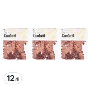조이파티 은박컨페티 원형 1cm, 로즈골드, 12개