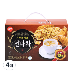 고향 콘푸레이크 천마차 90p, 18g, 90개입, 4개