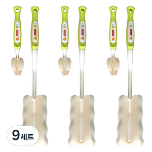 피셔프라이스 소프트 젖병솔 + 미니브러쉬, 그린, 9세트