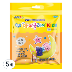 아이클레이 KIDS, 주황, 80g, 5개