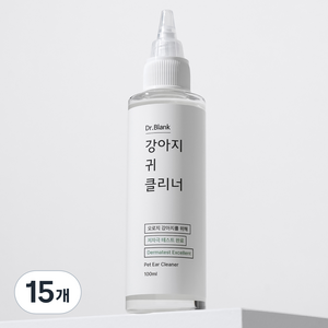 닥터블랭크 강아지 저자극 편백수 귀 세정제, 100ml, 15개