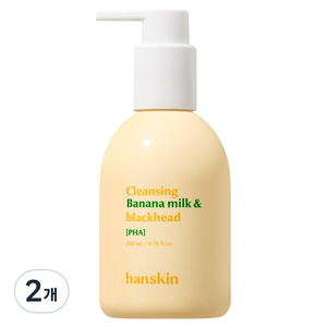 한스킨 바나나 PHA 클렌징 밀크 & 블랙헤드, 2개, 200ml