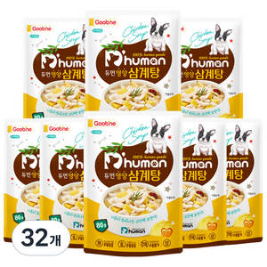듀먼 강아지 영양 파우치, 삼계탕, 80g, 32개