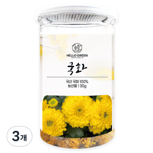 헬로우그린 국내산 국화차, 3개, 1개입, 30g