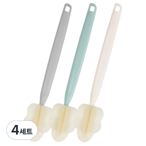 베이비앤아이 크림 롱 젖병솔 3종 세트, 크림블루, 4세트