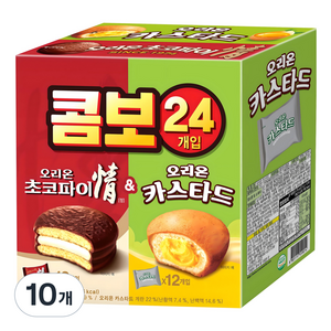 오리온 콤보 초코파이 정 12p + 카스타드 12p, 744g, 10개