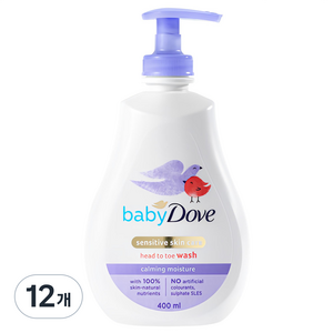 베이비도브 유아용 바디워시 카밍모이스처 카모마일향, 400ml, 12개