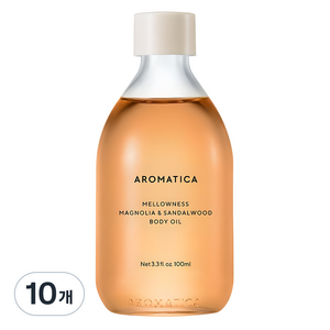 아로마티카 멜로우니스 바디오일 매그놀리아 & 샌달우드향, 100ml, 10개