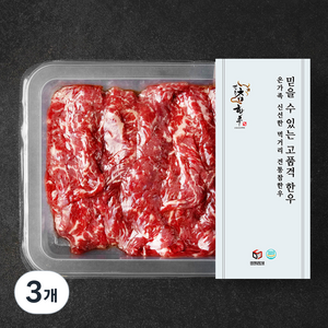 전통참한우 1+등급 샤브샤브용 (냉장), 300g, 3개