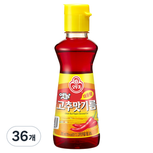 오뚜기옛날 고추맛기름, 210ml, 36개