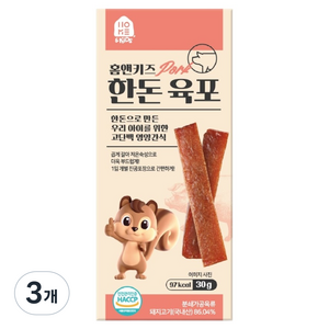홈앤키즈 한돈 육포, 30g, 3개