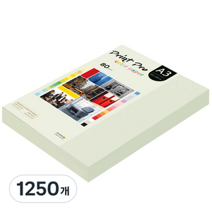 종이문화 프린트 프로 칼라 복사용지 No 18 라이트그레이 80g, A3, 1250개