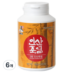 Insan 3회죽염 분말, 6개, 300g