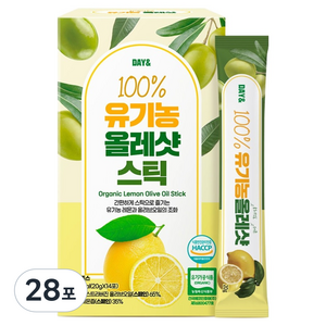 데이앤 유기농 올리브오일 레몬즙 올레샷, 20ml, 28개