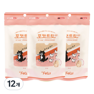 닥터펠리스 포캣트릿 고양이 간식, 닭가슴살, 25g, 12개