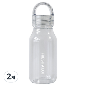 프레쉬어랏 트라이탄 핸들캡 에어 보틀, 클리어, 430ml, 2개