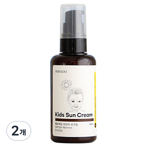 페르바도 유아용 눈시림제로 논나노 무기자차 촉촉 보습 선크림 SPF50+ PA++++, 2개, 80ml