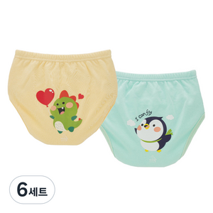 아가짱 프랜들리 6중 배변훈련팬티, 공룡, 펭귄, 6세트