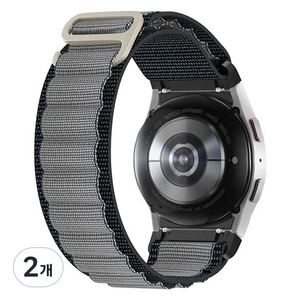 젤센 갤럭시워치 알파인 루프 스트랩 20mm 날개형, GR15 그레이라인, 2개