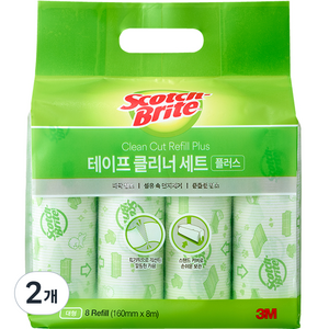 스카치브라이트 클린컷 테이프 클리너 세트 리필 8개입, 2개