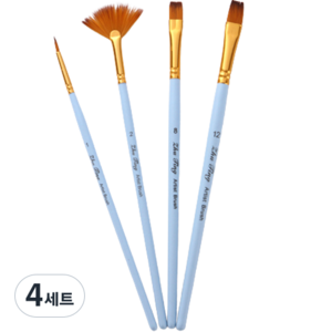 다사바바 매트블루 유화붓 4종 세트 혼합, 4세트, 1, 2, 8, 12