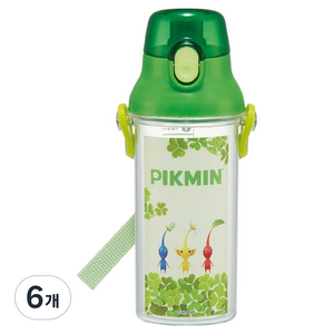 스케이터 휴대용 계량물병 PSB5TRC, 닌텐도 PIKMIN, 480ml, 6개
