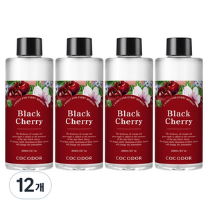코코도르 디퓨저 리필액, 블랙체리, 200ml, 12개