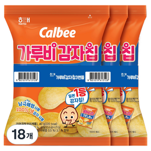 가루비 감자칩 오리지널, 40g, 18개