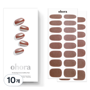 오호라 젤스트립 네일, N Chocolate Chrome, 10개