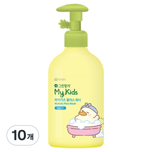 그린핑거 마이키즈 플러스 바디워시 푸아 복숭아향, 320ml, 10개