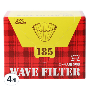 칼리타 웨이브 필터 화이트, 4개, 50개입
