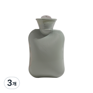 퀵살림 핸드워머 빗살무늬 파스텔 보온 물주머니 02 연한 초록색 500ml, 3개