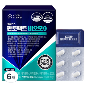 케어란스 판토팩트 비오모 9 영양제 39g, 6개, 60정