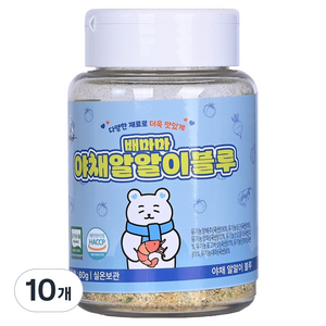 배마마 유기농 밥가루 야채 알알이 블루, 10개, 60g