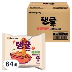 tangle 바질토마토 프로틴 파스타, 105g, 64개