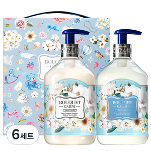 부케가르니 딥퍼퓸 샴푸+트리트먼트 세트 베이비파우더, 6세트