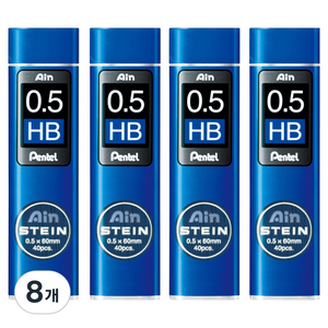 펜텔아인 아인슈타인 샤프심 한글판 HB C275-HBKR, 8개, 0.5mm