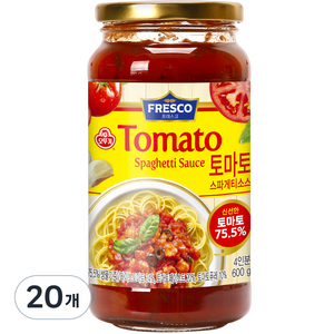 오뚜기프레스코 토마토 스파게티소스, 600g, 20개