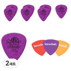 Dunlop Tortex Standard 기타피크 8p + 카누벨 피크 3p, 2세트
