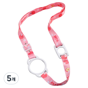 휴대용 물병 스트랩, 복숭아, 5개