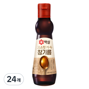 백설 고소함 가득 참기름, 320ml, 24개