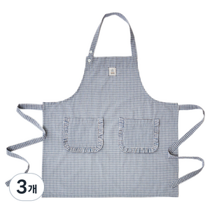 모던하우스 가을 시리즈 선염체크 앞치마 L 70 x 75 cm, 체크, 3개