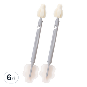 하이비 몽글이 듀얼 와이드 텀블러 주방 세척솔, 라이트그레이, 6개