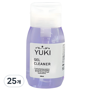 유키 대용량 펌프형 젤클리너, 200ml, 25개