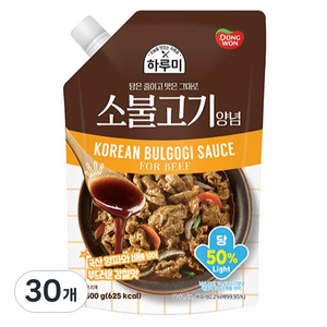 동원 하루미 소불고기 양념, 30개, 500g