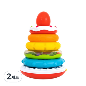 윈펀 반짝반짝 케이크 링 쌓기, 혼합색상, 2세트