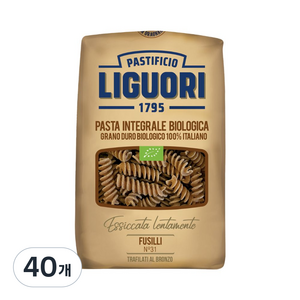 리구오리 유기농 통밀 푸실리, 500g, 40개