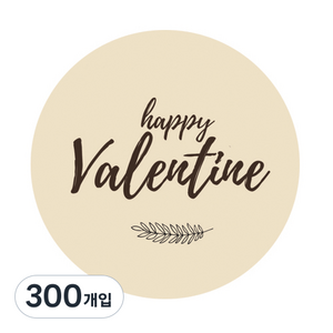 도나앤데코 빈티지 드로잉 발렌타인 데이 해피 발렌타인데이 4.5cm원형 스티커, 혼합 색상, 300개입