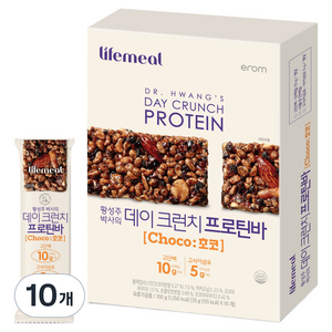 이롬 황성주 데이크런치 프로틴바 초코 10p, 350g, 10개
