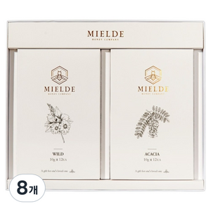미엘드 스틱 벌꿀 선물세트, 24회분, 8개